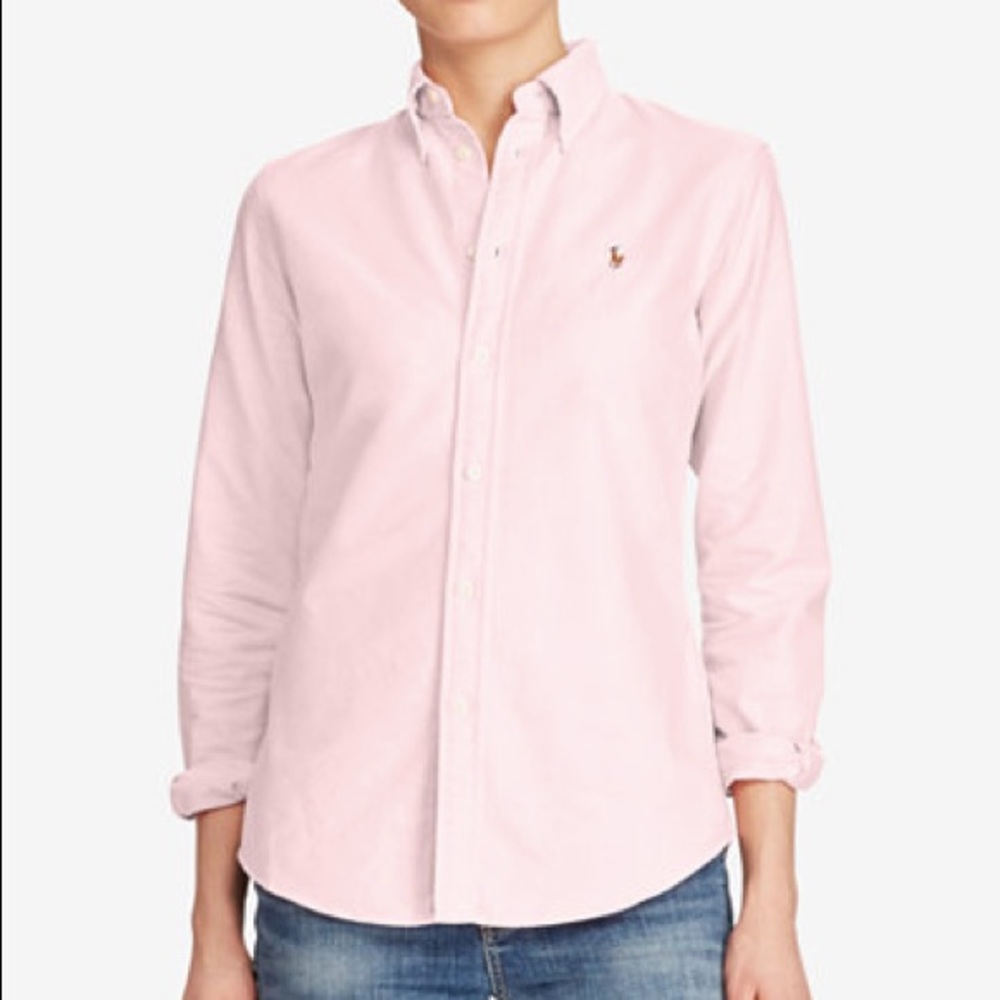 Ralph Lauren Women’s Slim Fit Oxford, Size 6, Pink